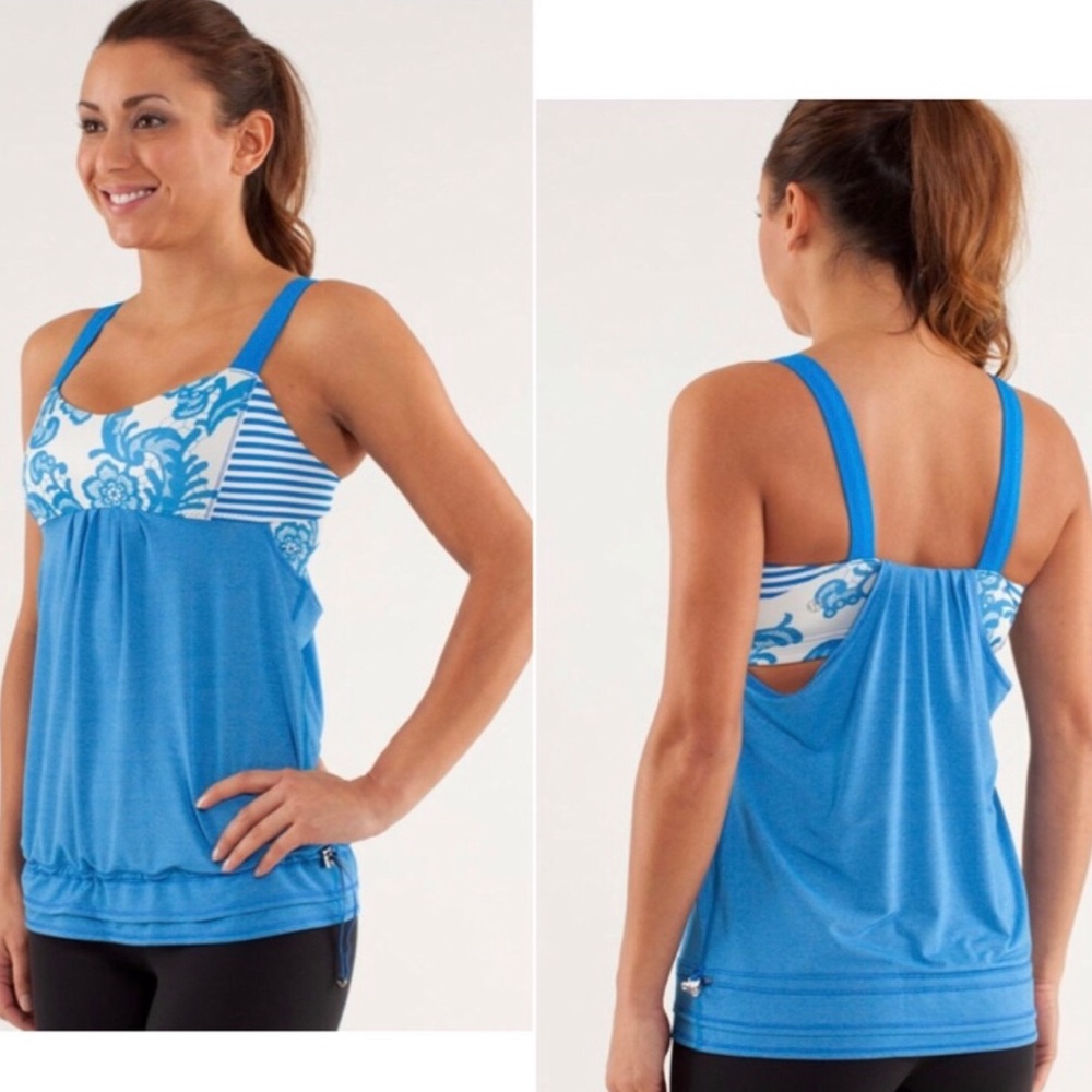 Lululemon Run Back On Track Tank Top Blue Size 4